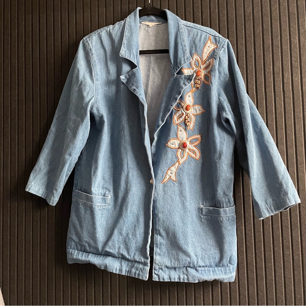 Embroidered Denim‎ Jacket